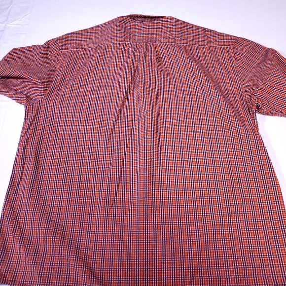 Old Navy Shirt Sleeve Orange Gingham Shirt - Picture 7 of 15
